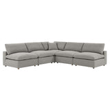 Commix Down Filled Overstuffed Boucle Fabric 5-Piece Sectional Sofa by Modway