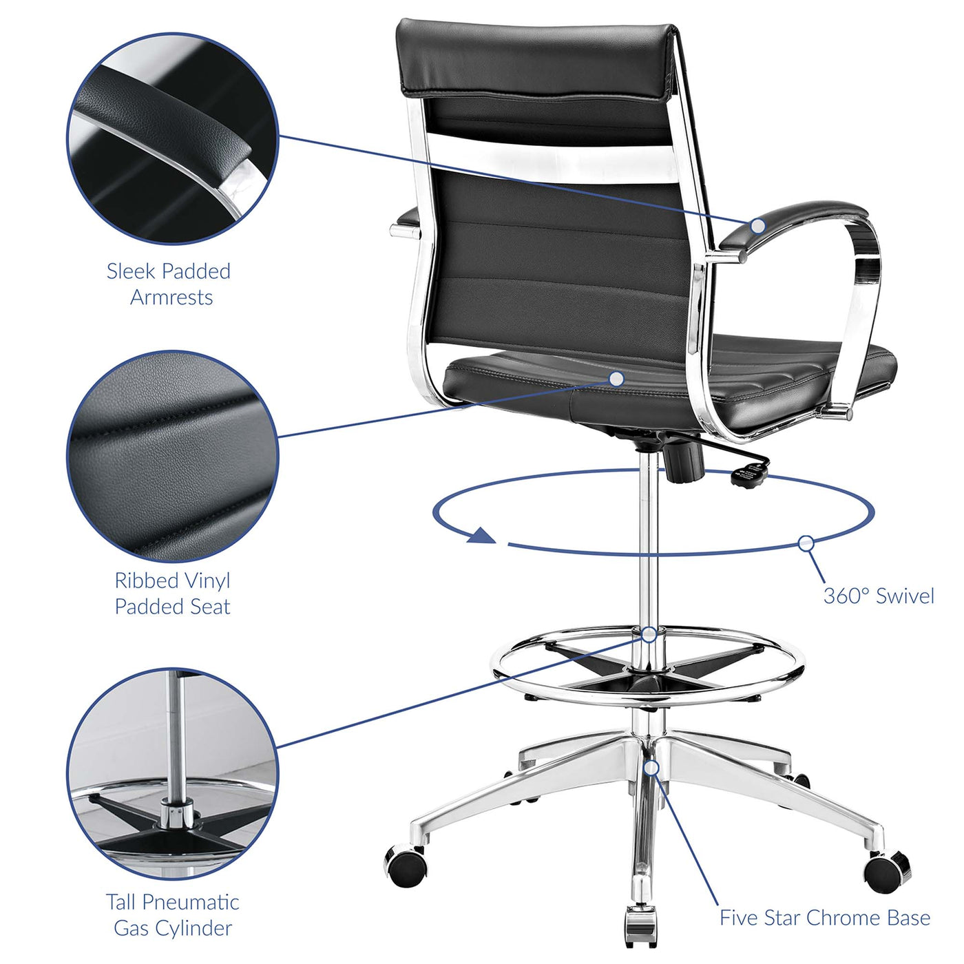 Modway Jive Drafting Chair - Thumbnail 5