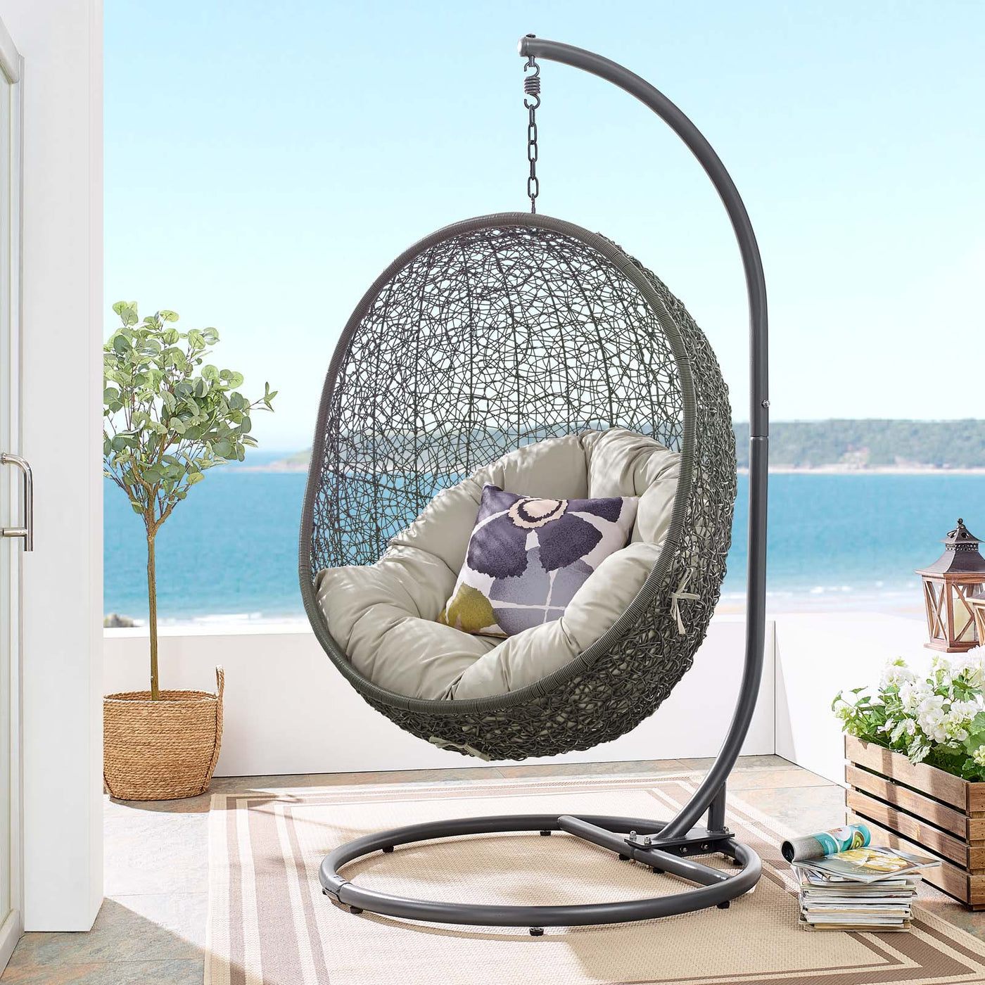 Indoor swing chair with stand hotsell