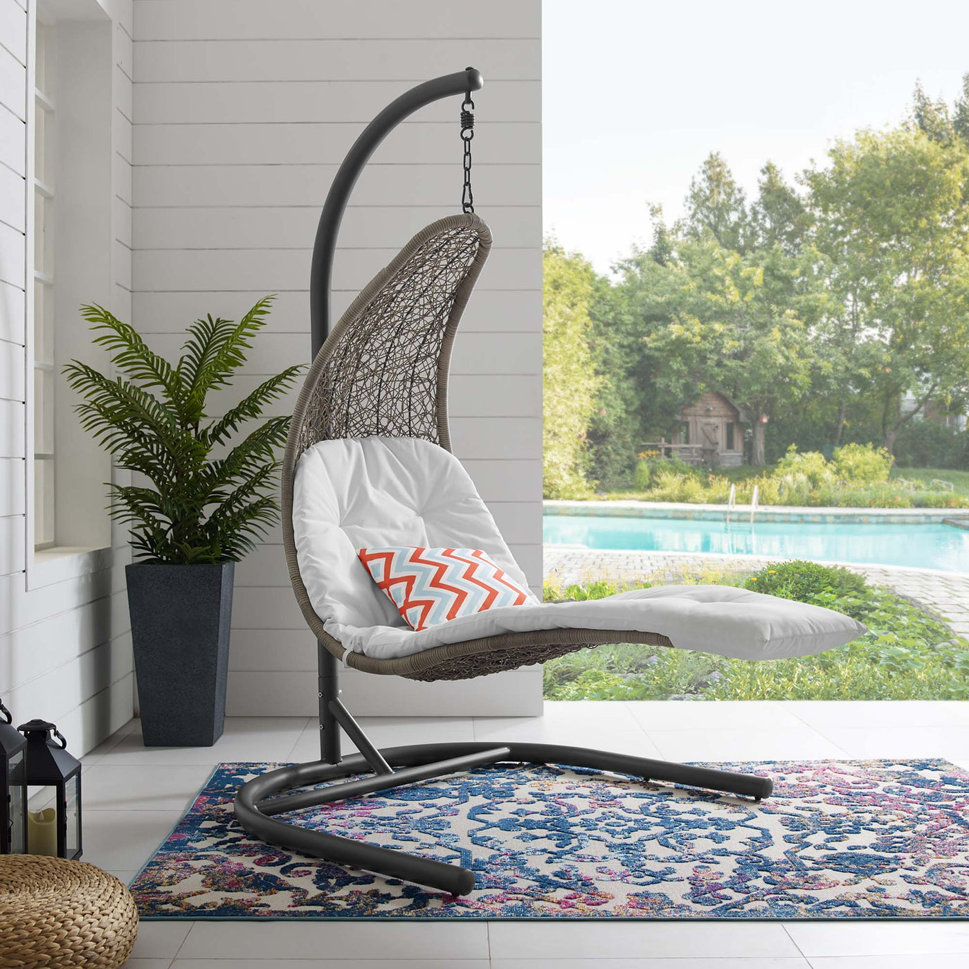 Outdoor hanging double lounger chair hotsell