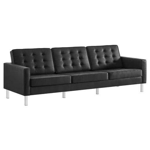 Loft Tufted Vegan Leather Sofa by Modway