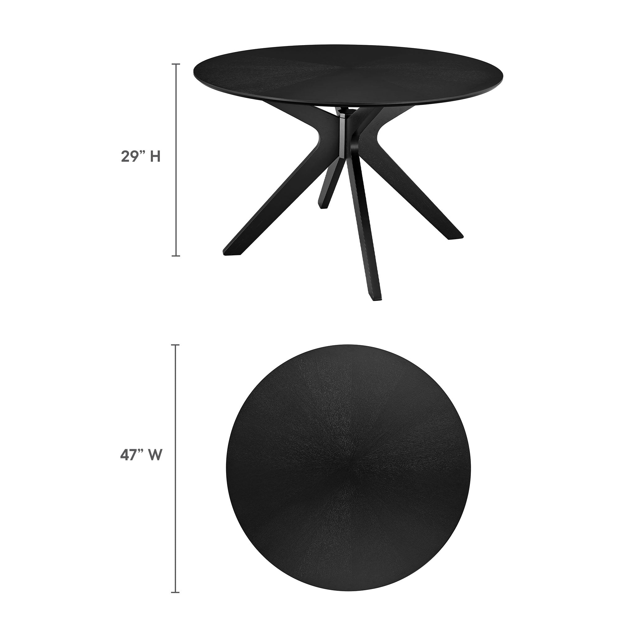 Black / 47" Round