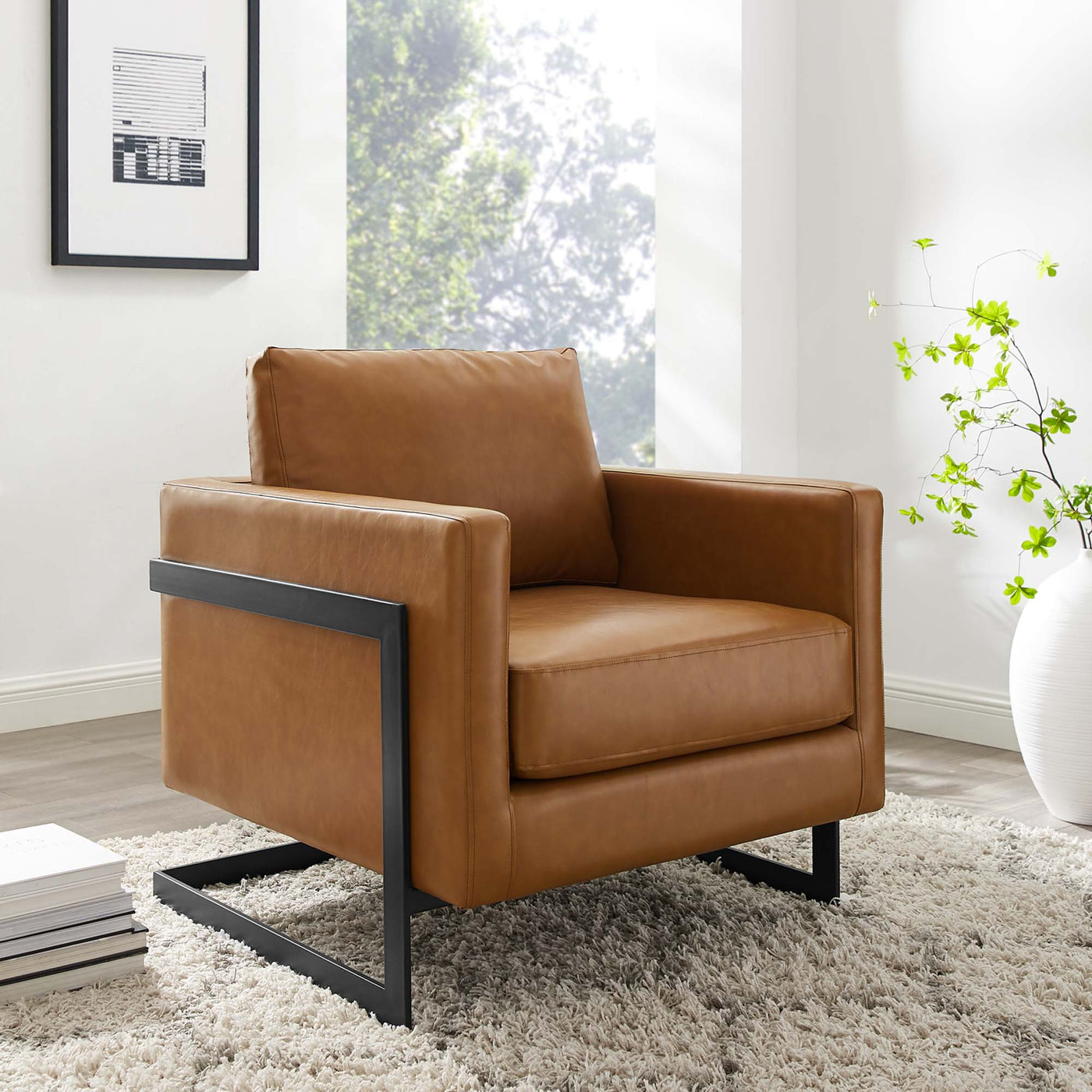 Posse Vegan Leather Accent Chair by Modway — Lexmod