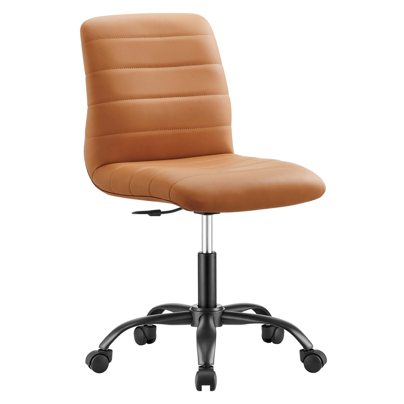Ripple Armless Vegan Leather Office Chair - Thumbnail 3