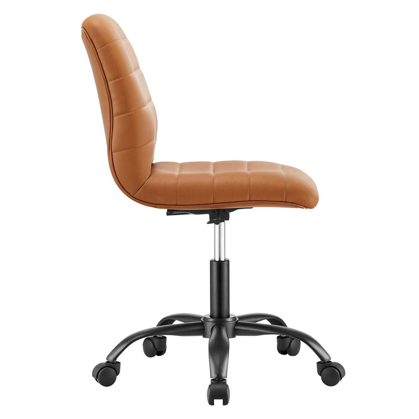 Ripple Armless Vegan Leather Office Chair - Thumbnail 4