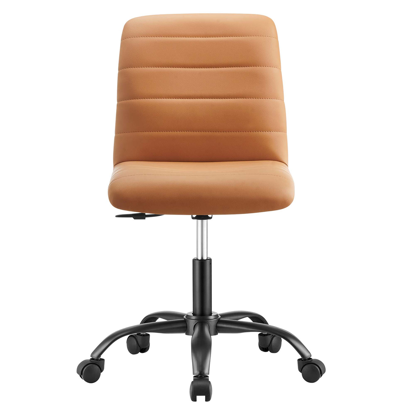Ripple Armless Vegan Leather Office Chair - Thumbnail 2