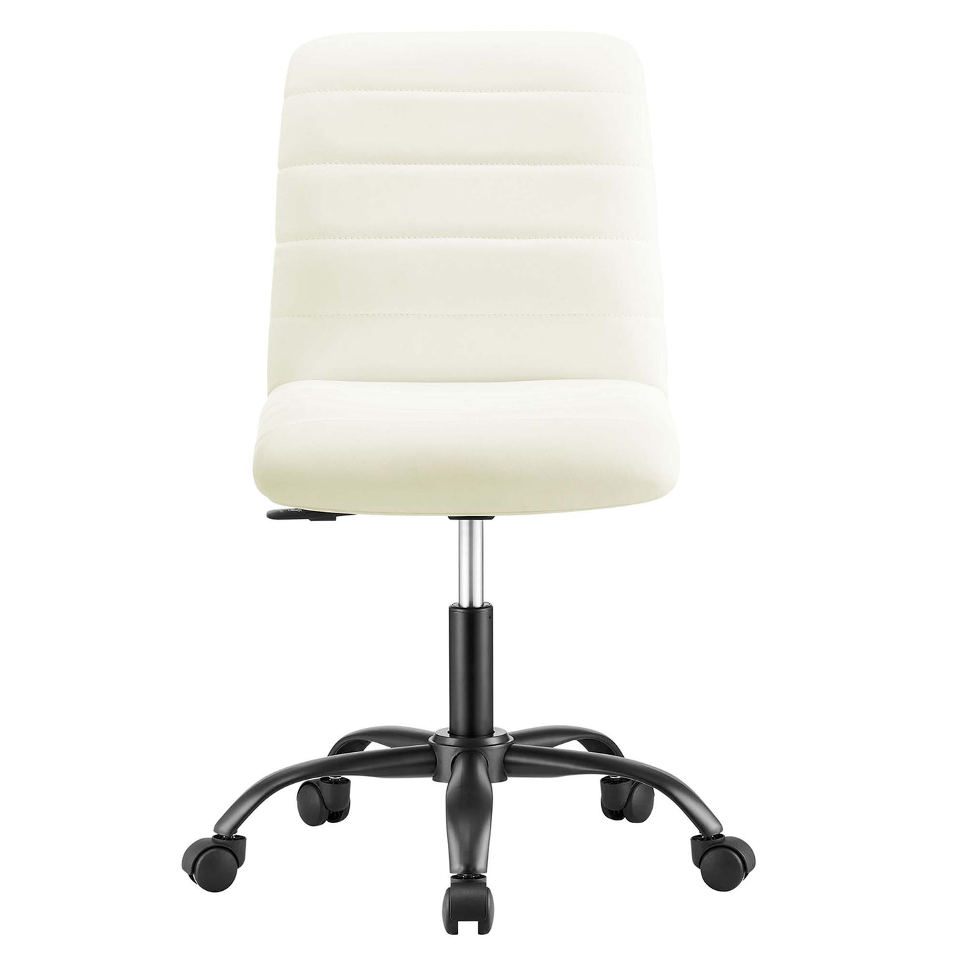 Ripple Armless Vegan Leather Office Chair - Thumbnail 5