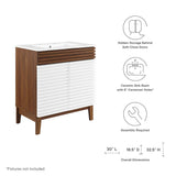 White Walnut White / 30" 