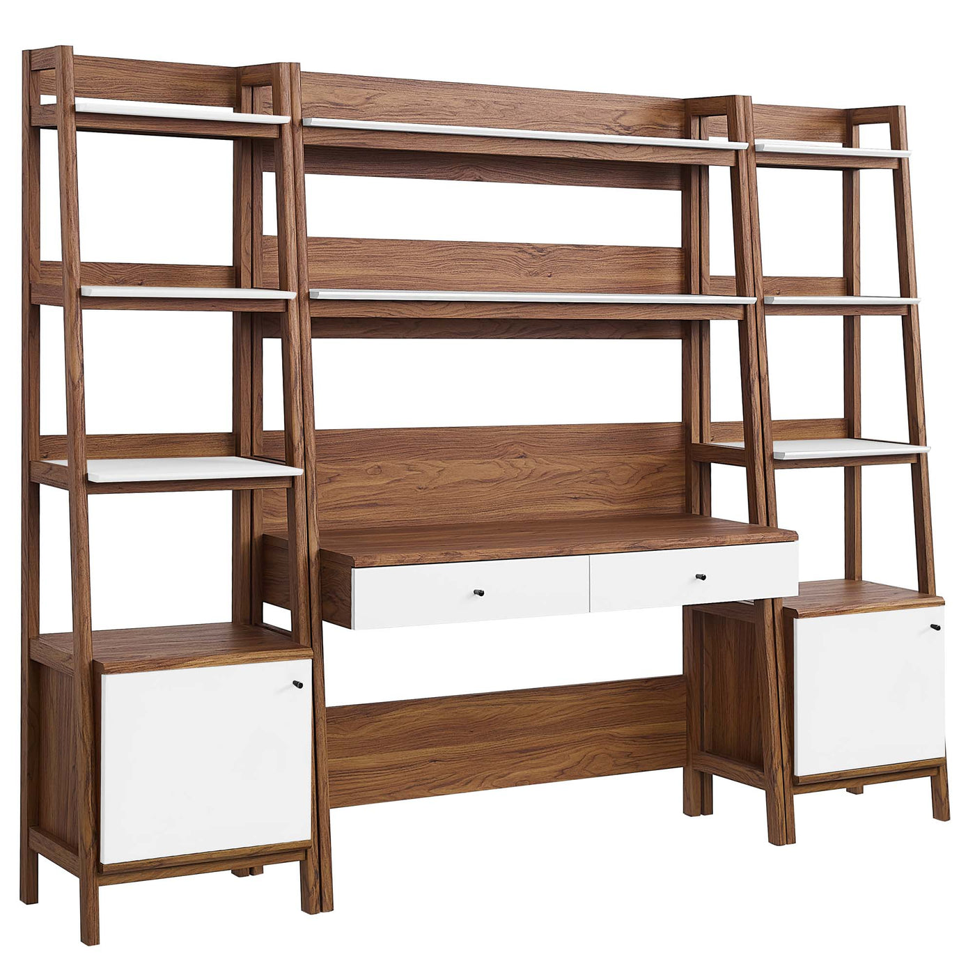 Bixby 2-Piece Wood Office Desk and Bookshelf