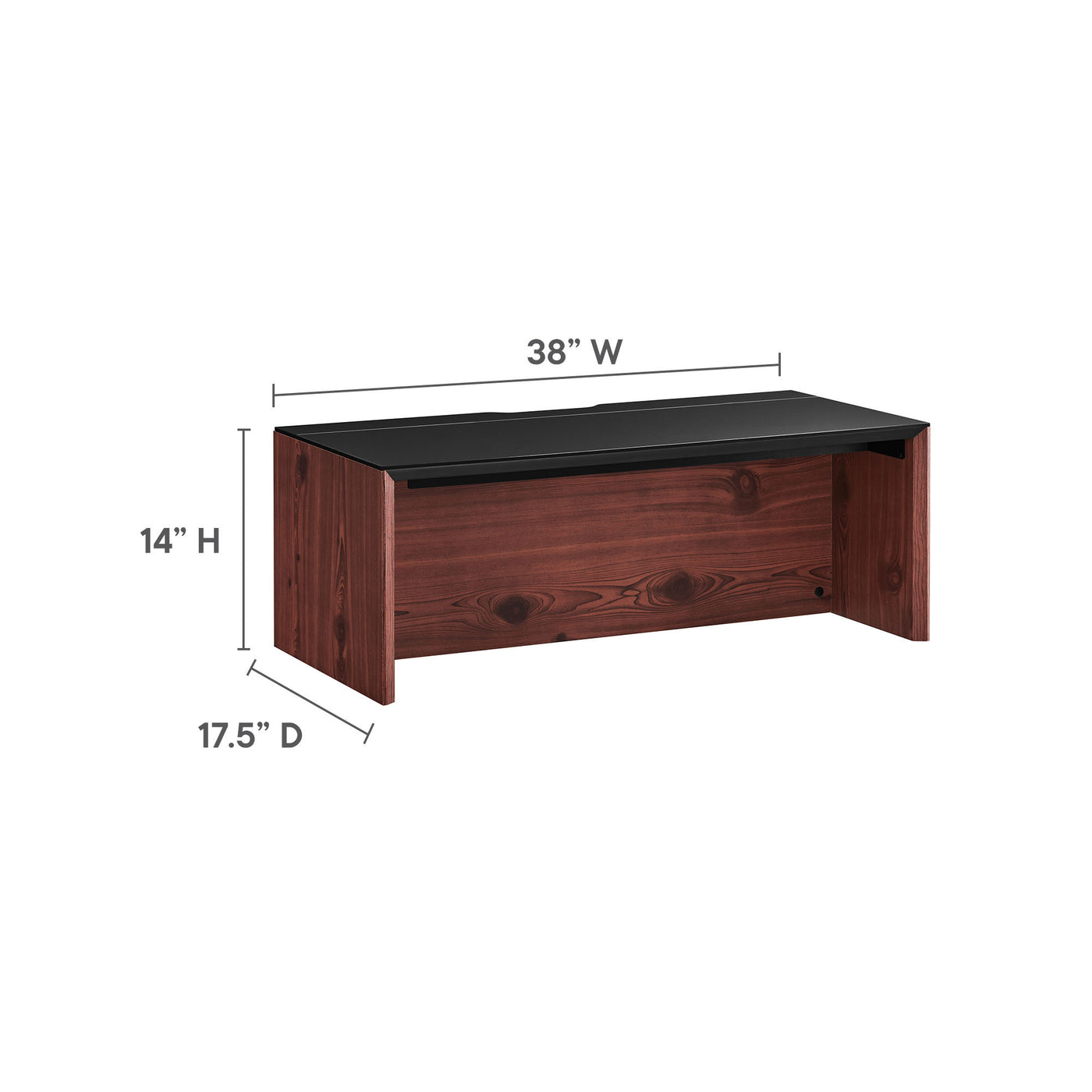 Kinetic 38" Wall-Mount Office Desk by Modway