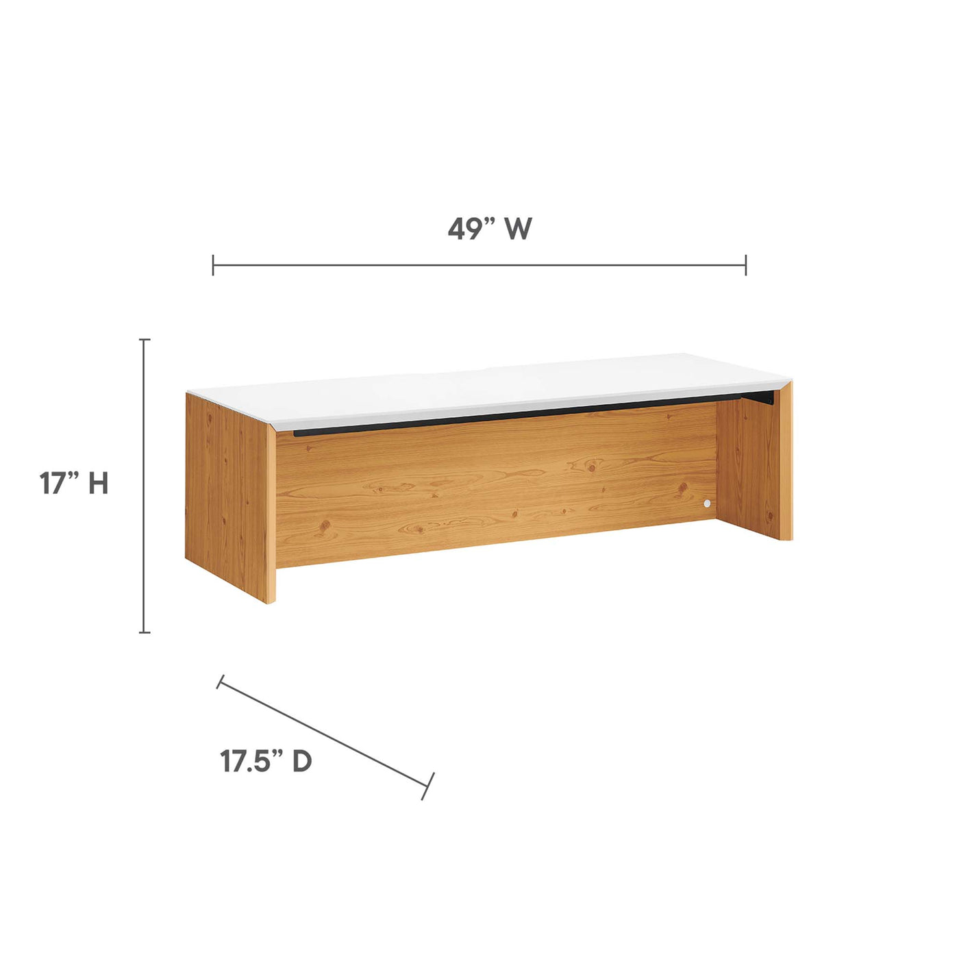 Kinetic 49" Wall-Mount Office Desk by Modway
