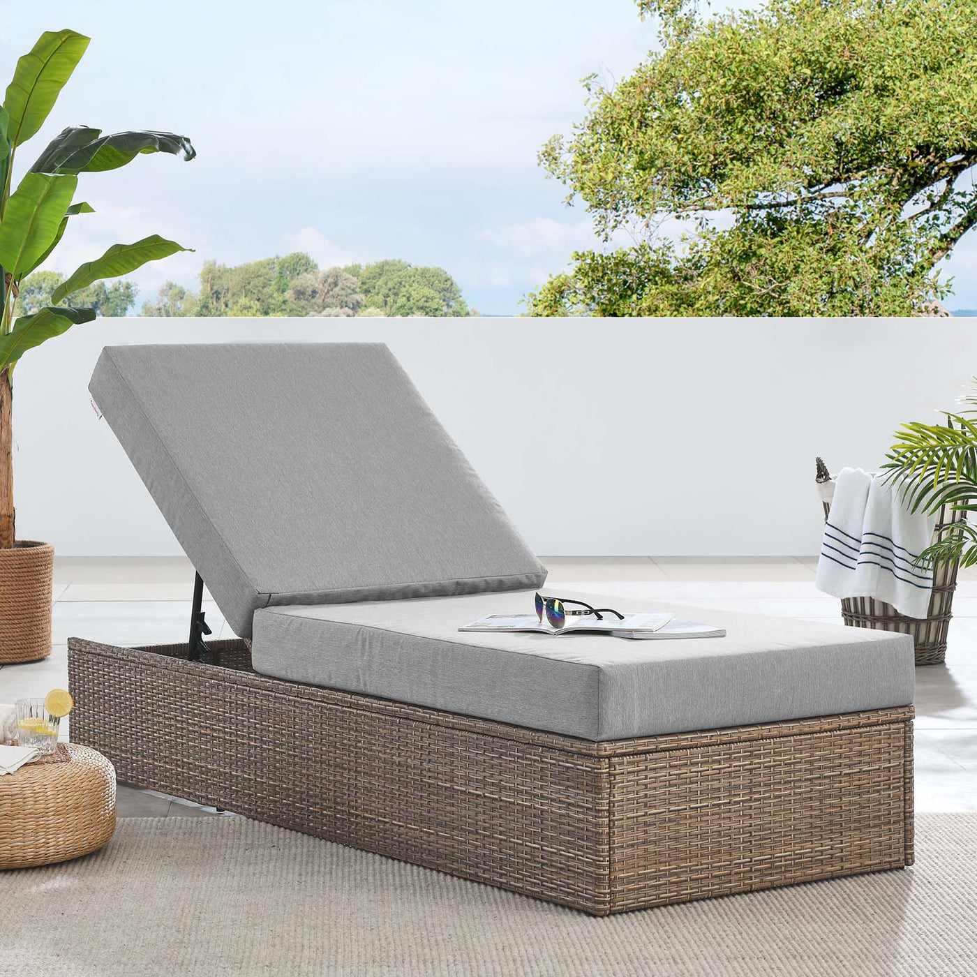 Convene outdoor best sale patio chaise modway