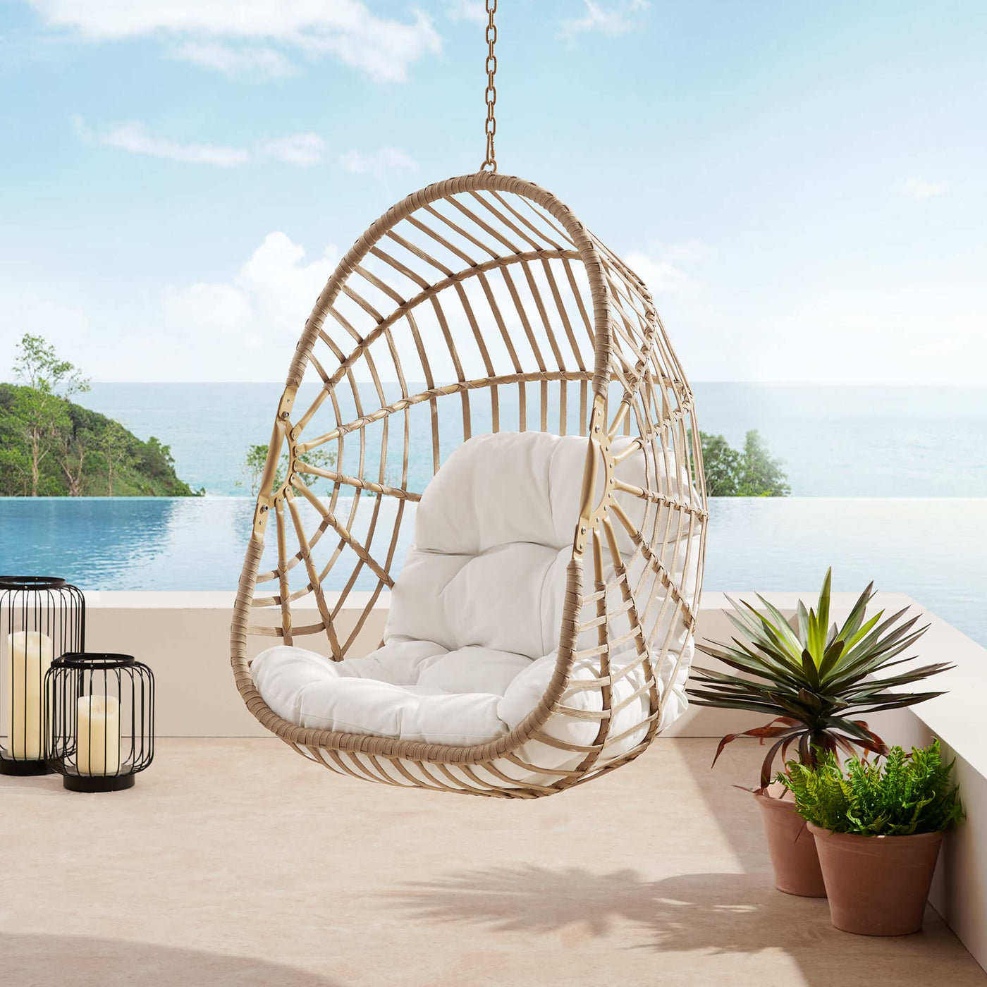 Wicker Outdoor Porch Swing Chair Amalie Wicker Rattan Outdoor