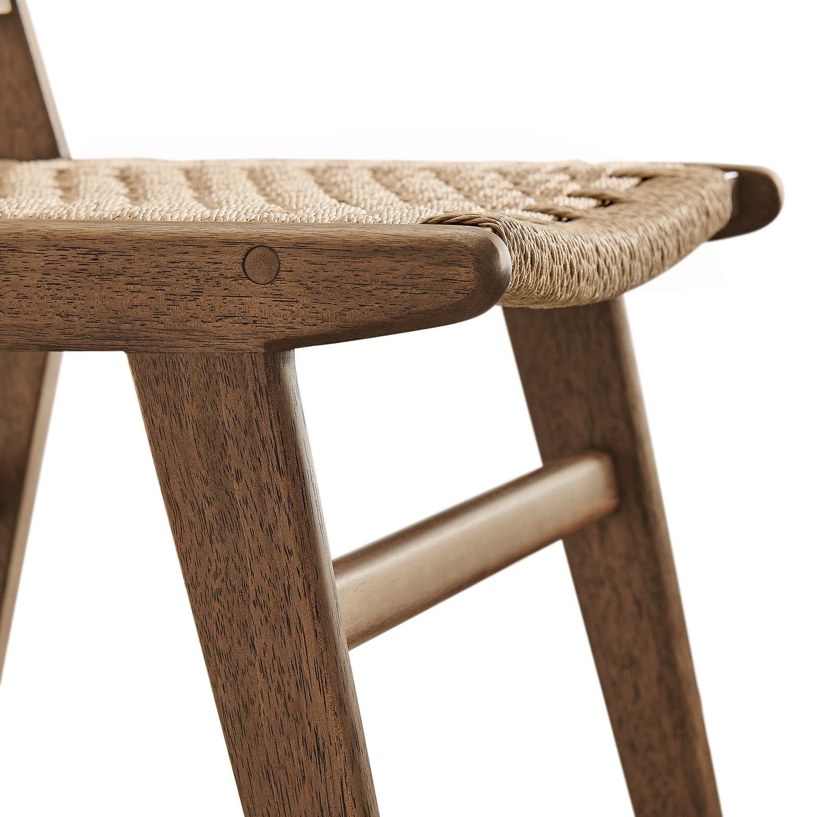 Saoirse Woven Rope Wood Accent Lounge Chair - Natural Natural