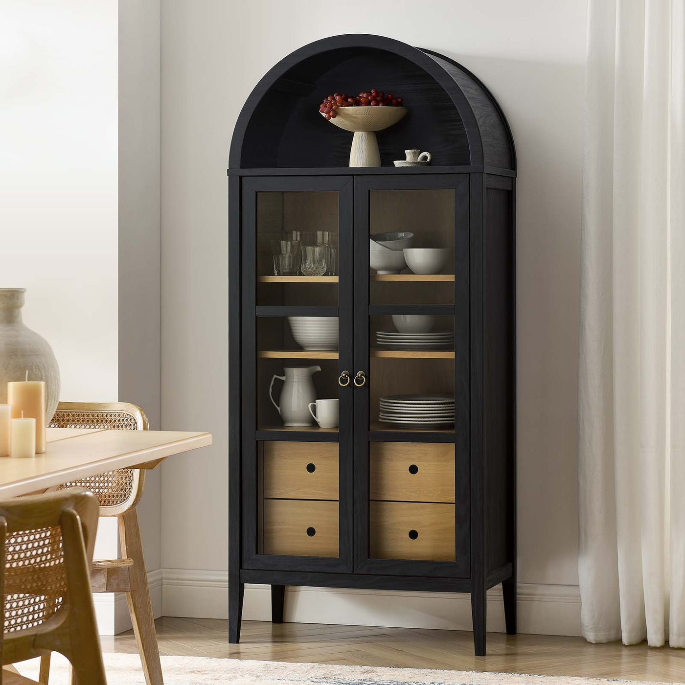 Nolan Tall Arched Storage Display Cabinet — Lexmod