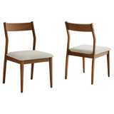 Walnut Heathered Weave Beige / Armchairs