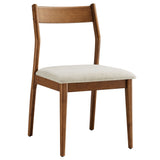 Walnut Heathered Weave Beige / Side Chairs