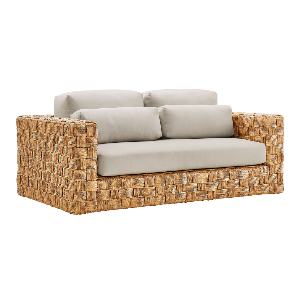 Thames Outdoor Patio Wicker Rattan Loveseat