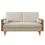 Walnut Heathered Weave Light Beige