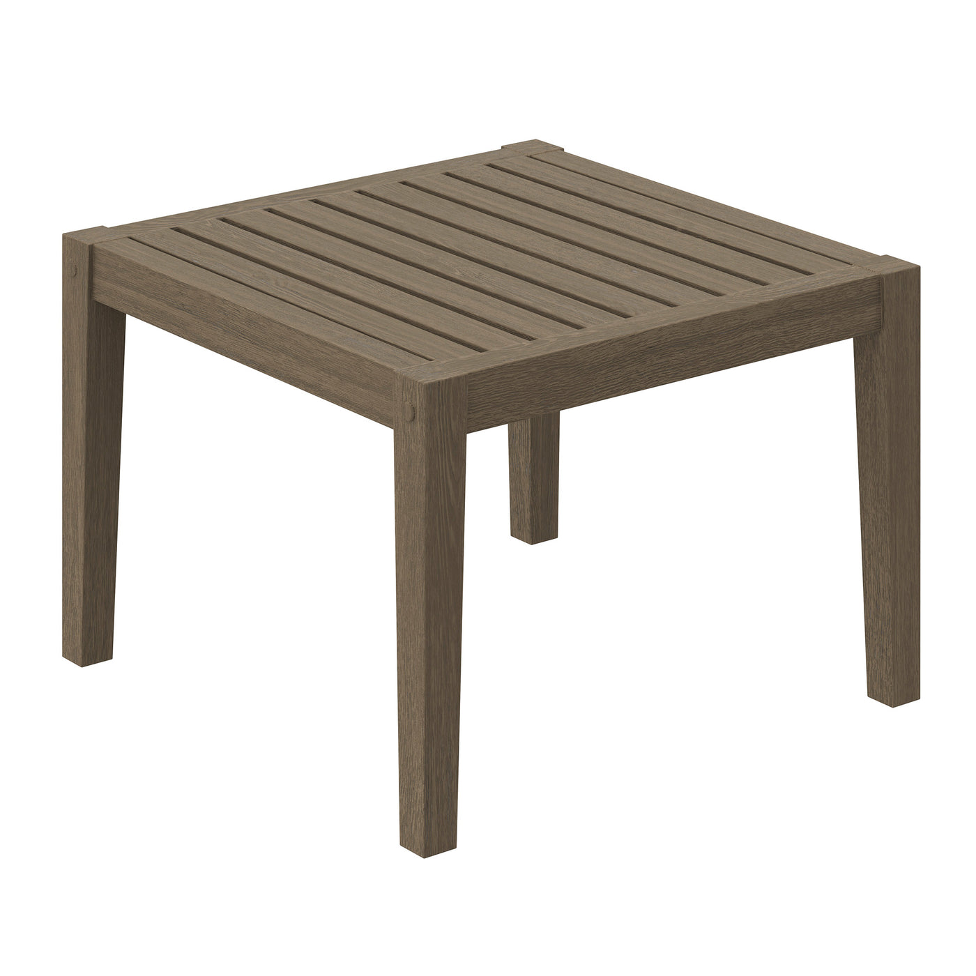Northlake Square Outdoor Patio Teak Side Table - Thumbnail 2