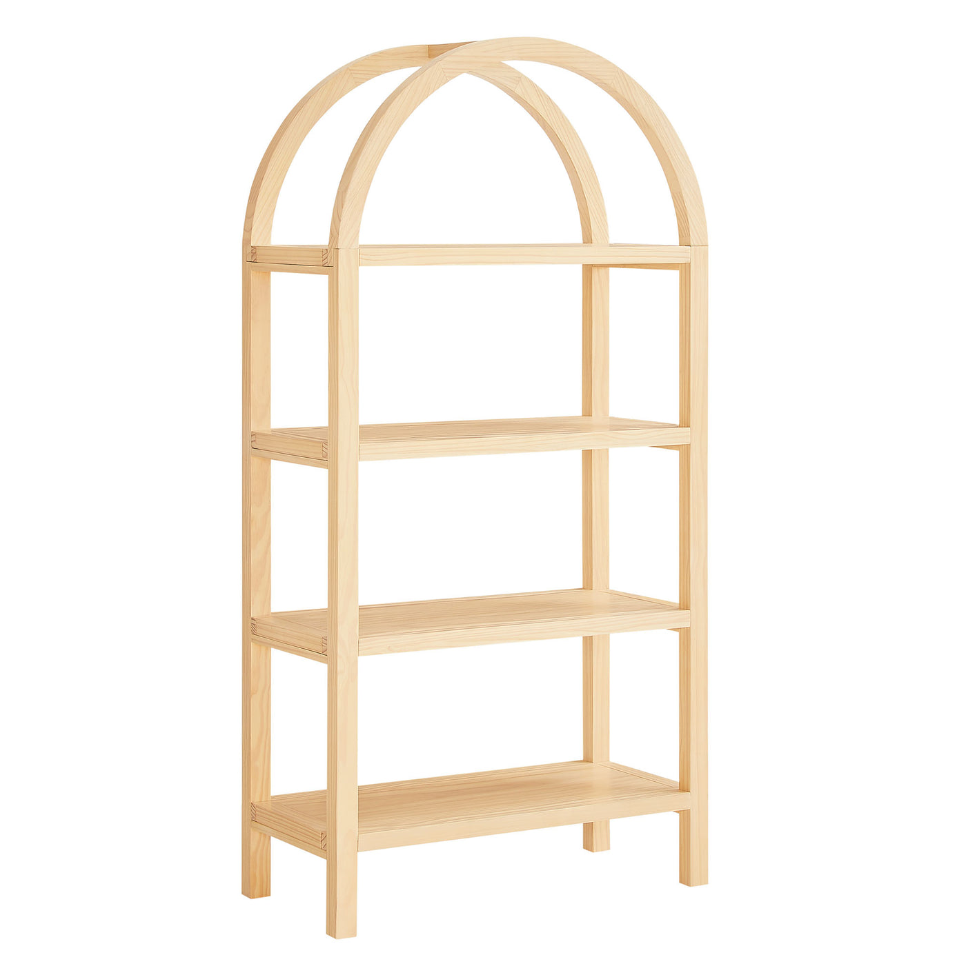 Vexley 60 Inch Arched Bookshelf - Thumbnail 5