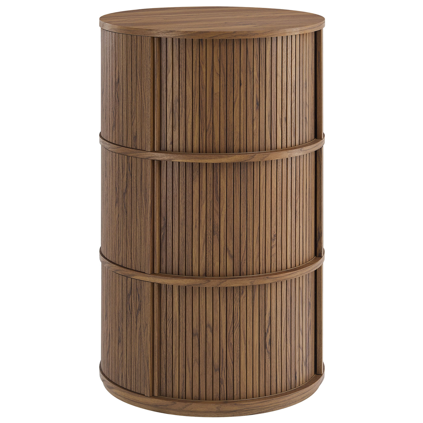Clement Round Pedestal Stand Storage Table - Thumbnail 2