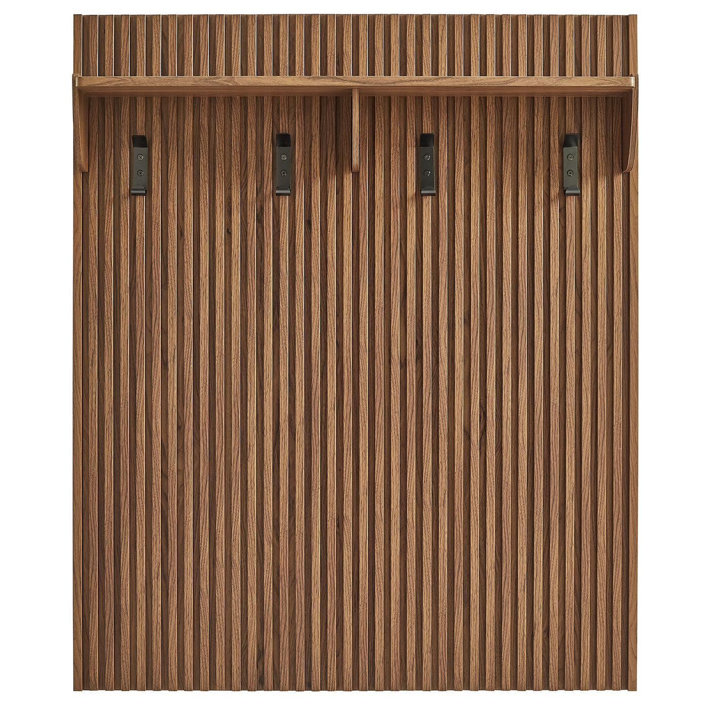 Render Fluted Coat Rack Panel With Shelf - Thumbnail 2