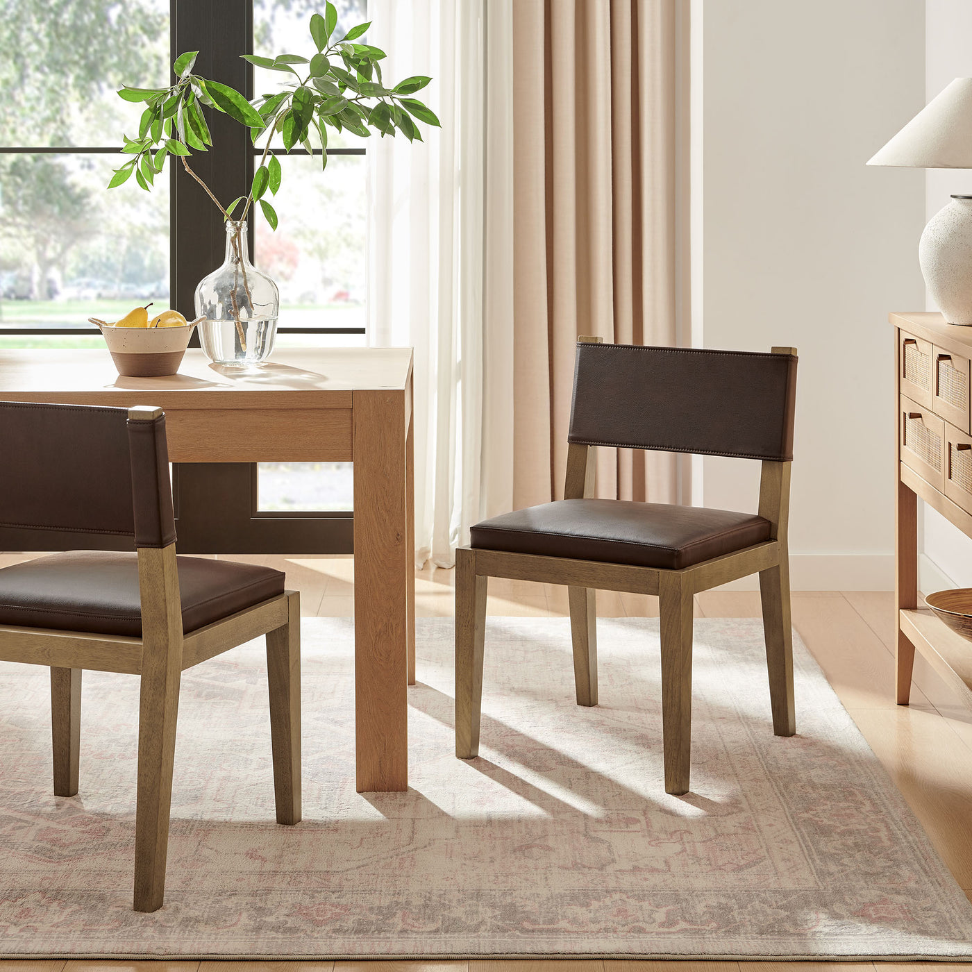 Calder Vegan Leather Dining Side Chair by Modway — Lexmod
