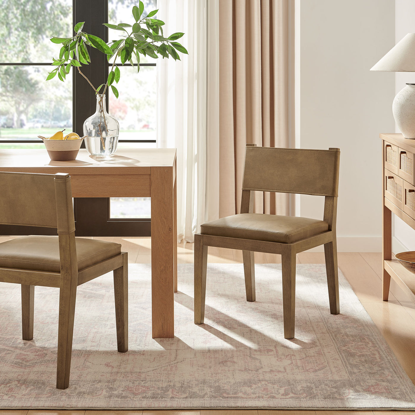 Calder Vegan Leather Dining Side Chair - Thumbnail 5