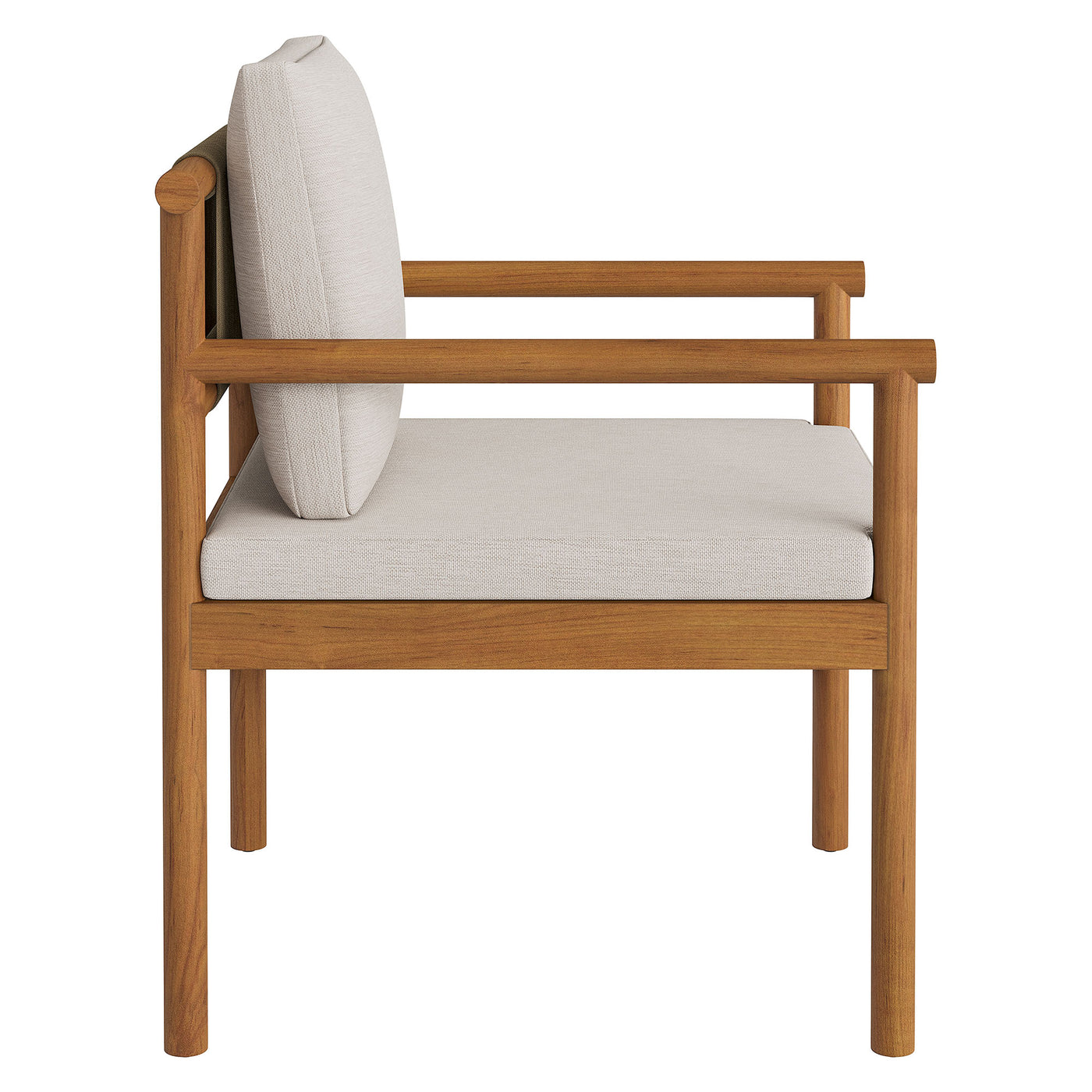 Eleni Outdoor Patio Teak Wood Rope Dining Chair - Thumbnail 2