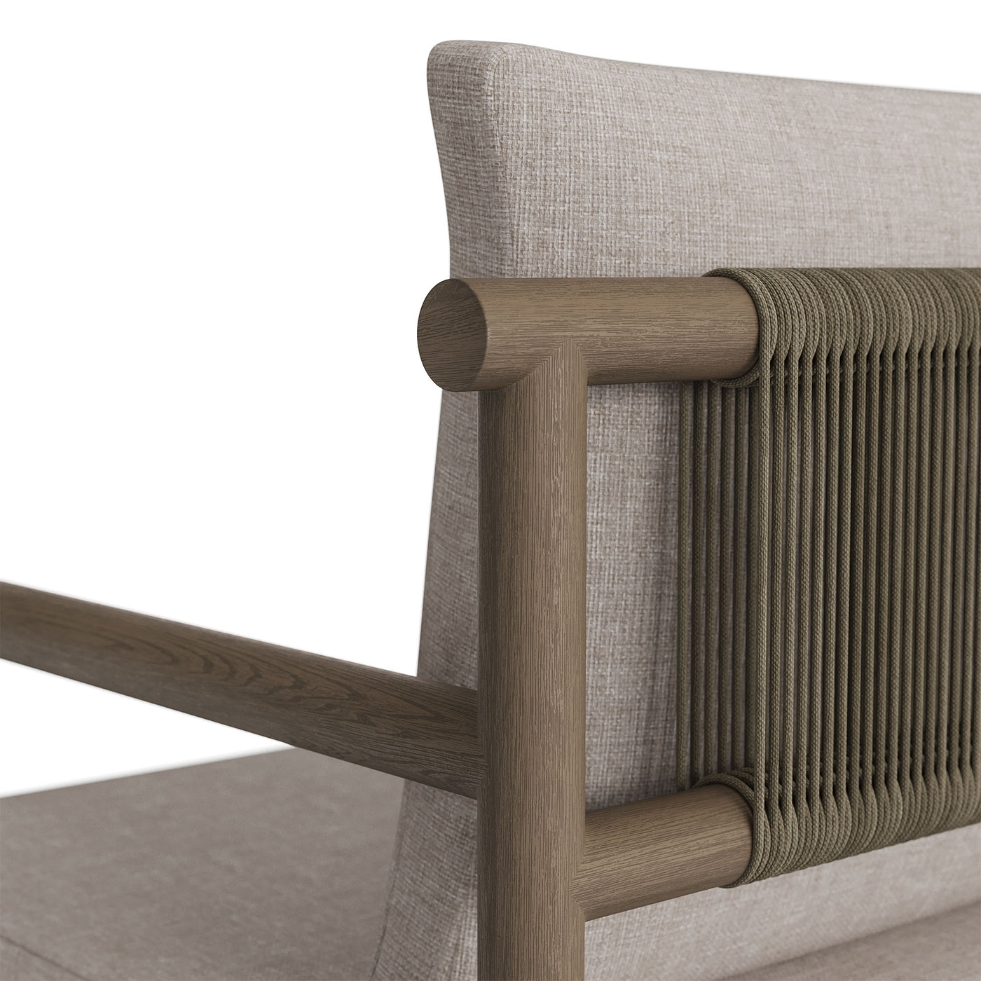 Eleni Outdoor Patio Teak Wood Rope Dining Chair - Thumbnail 4