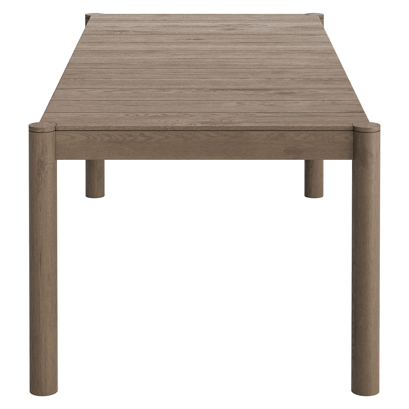 Eleni 89-Inch Outdoor Patio Teak Wood Dining Table - Thumbnail 3
