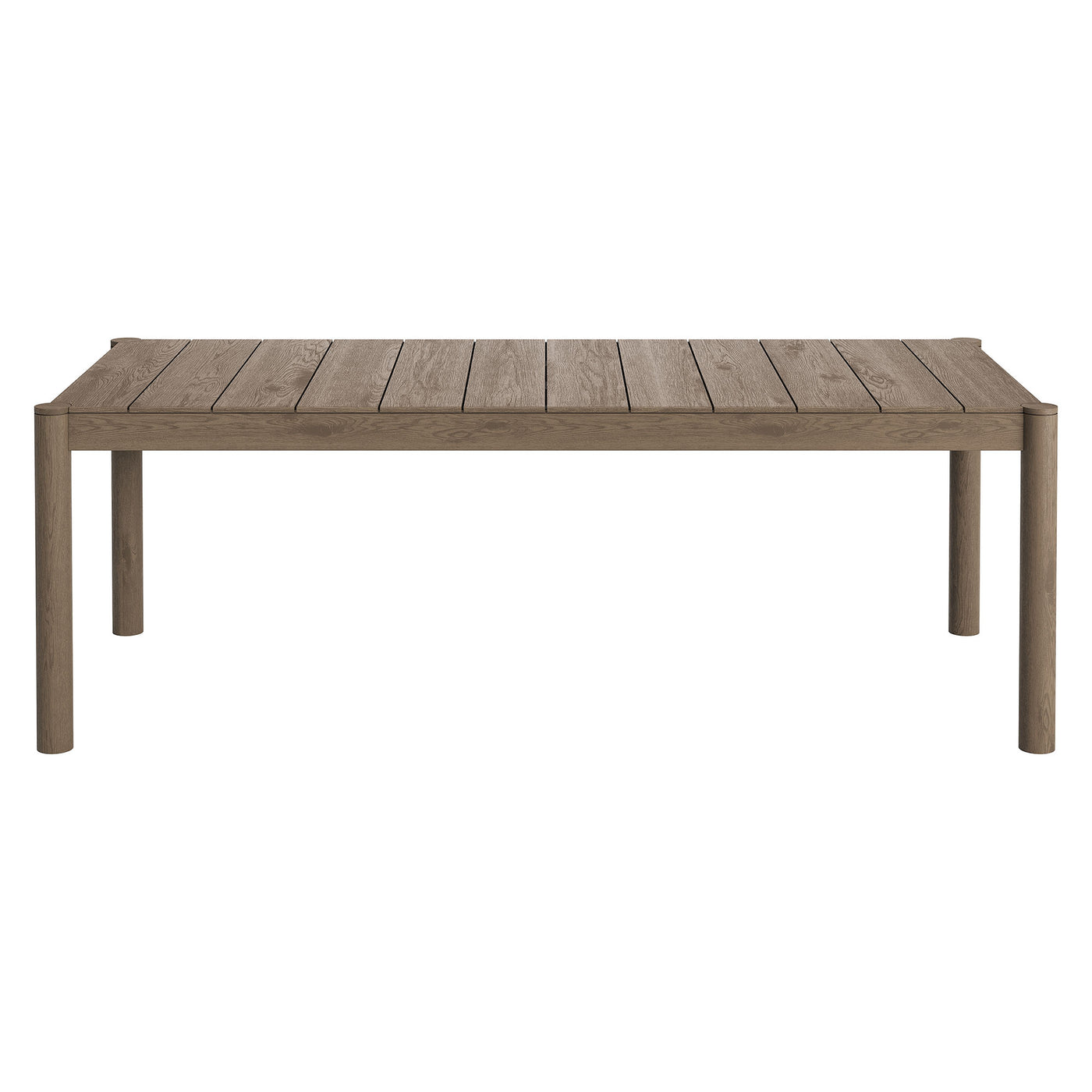 Eleni 89-Inch Outdoor Patio Teak Wood Dining Table - Thumbnail 5