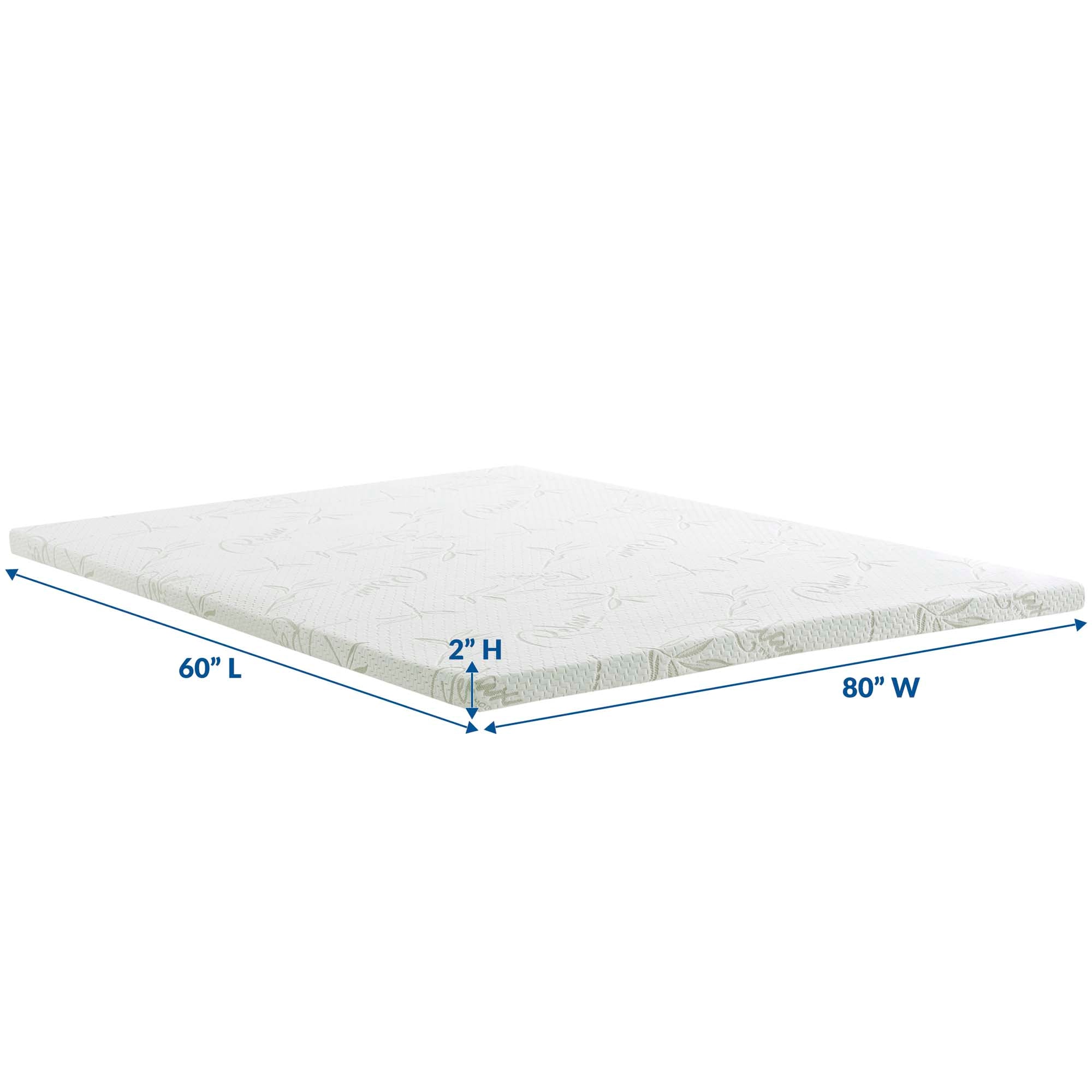 Relax 2" Gel Memory Foam Mattress Topper by Modway