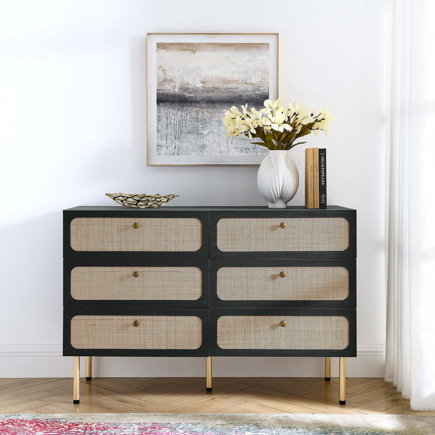 Modway Chaucer 6-Drawer Compact Dresser - Black Modway Chaucer 6-Drawer Compact Dresser - Black