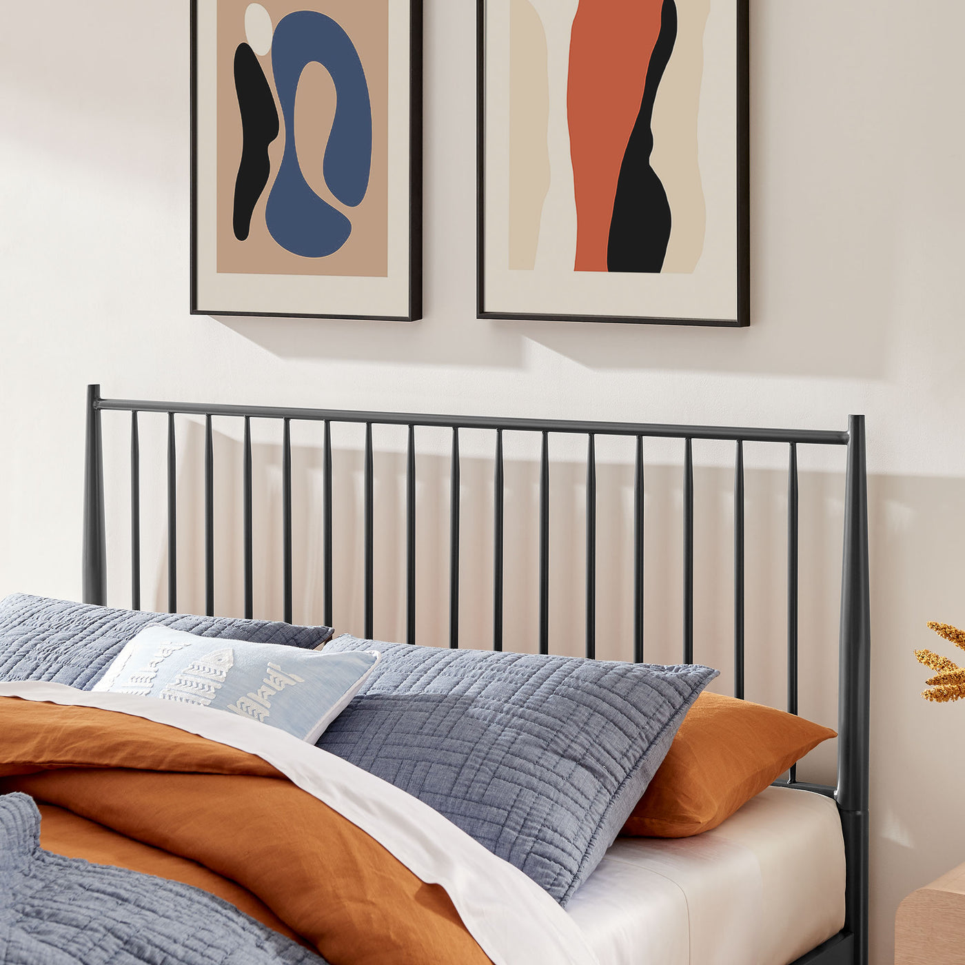 Adair Spindle Metal Twin Platform Bed