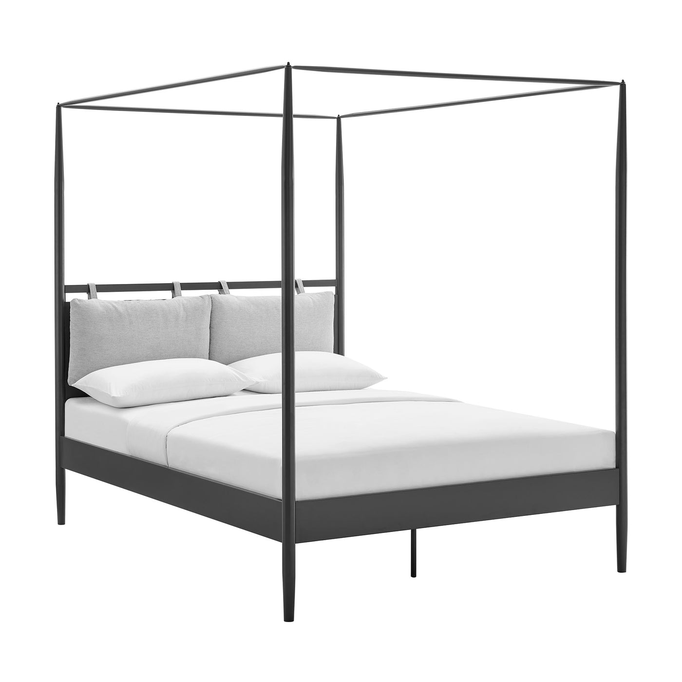 Marlowe 4-Poster Canopy Metal Full Platform Bed - Thumbnail 4
