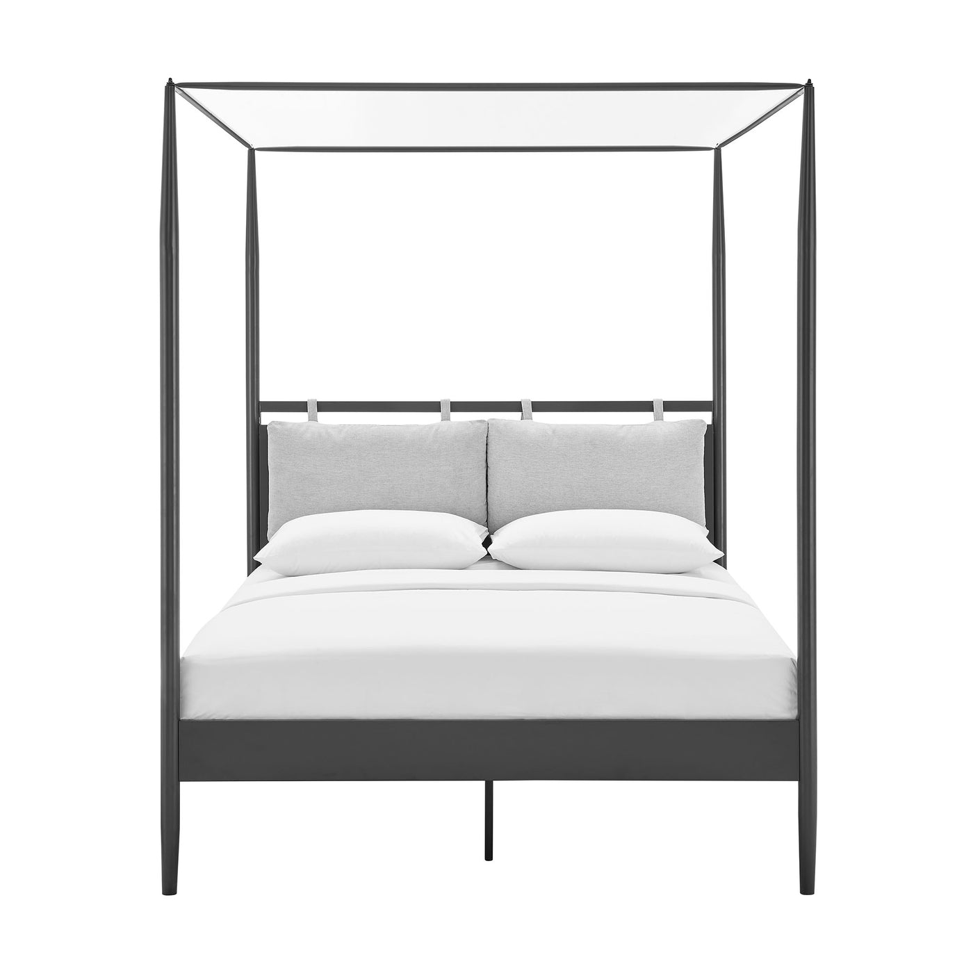 Marlowe 4-Poster Canopy Metal Full Platform Bed - Thumbnail 5