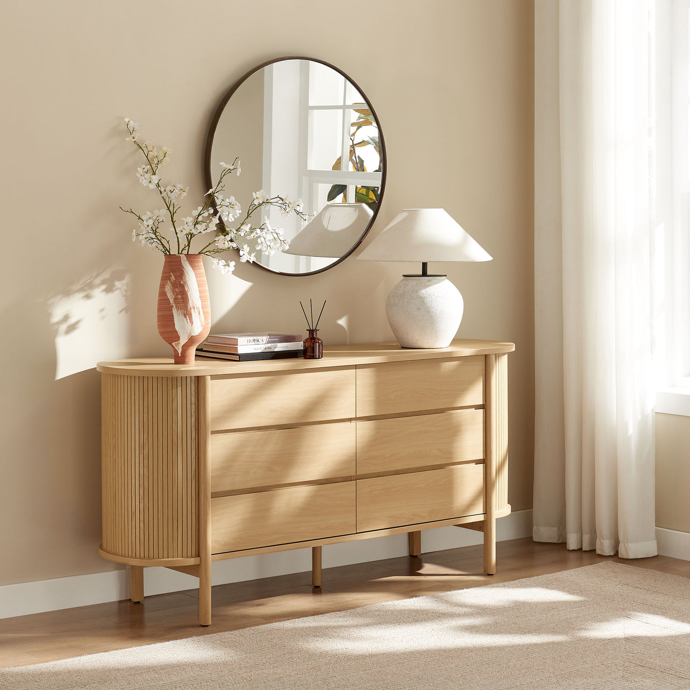 curved dresser Cadence 6-Drawer Curved Dresser