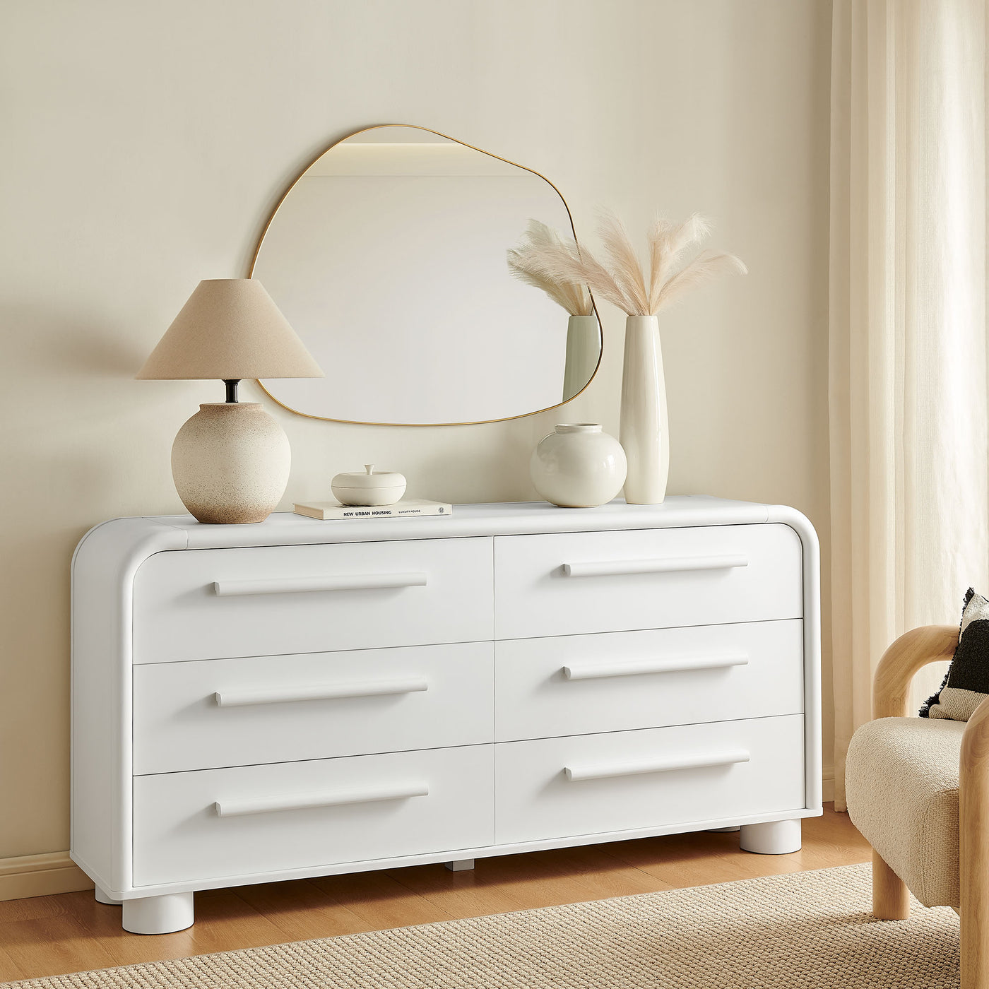 Bellamy Curved 6-Drawer Dresser by Modway