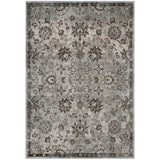 Silver Blue Beige and Brown / 5x8