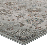 Silver Blue Beige and Brown / 5x8
