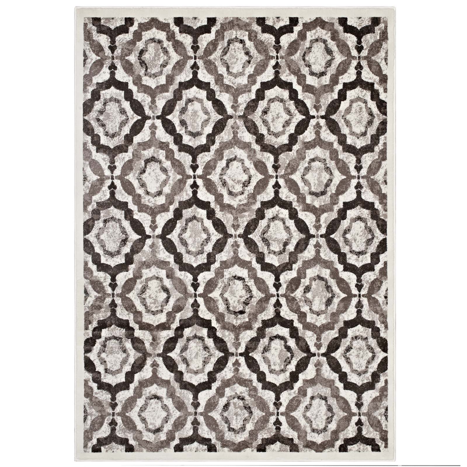 Brown Beige and Ivory / 5x8