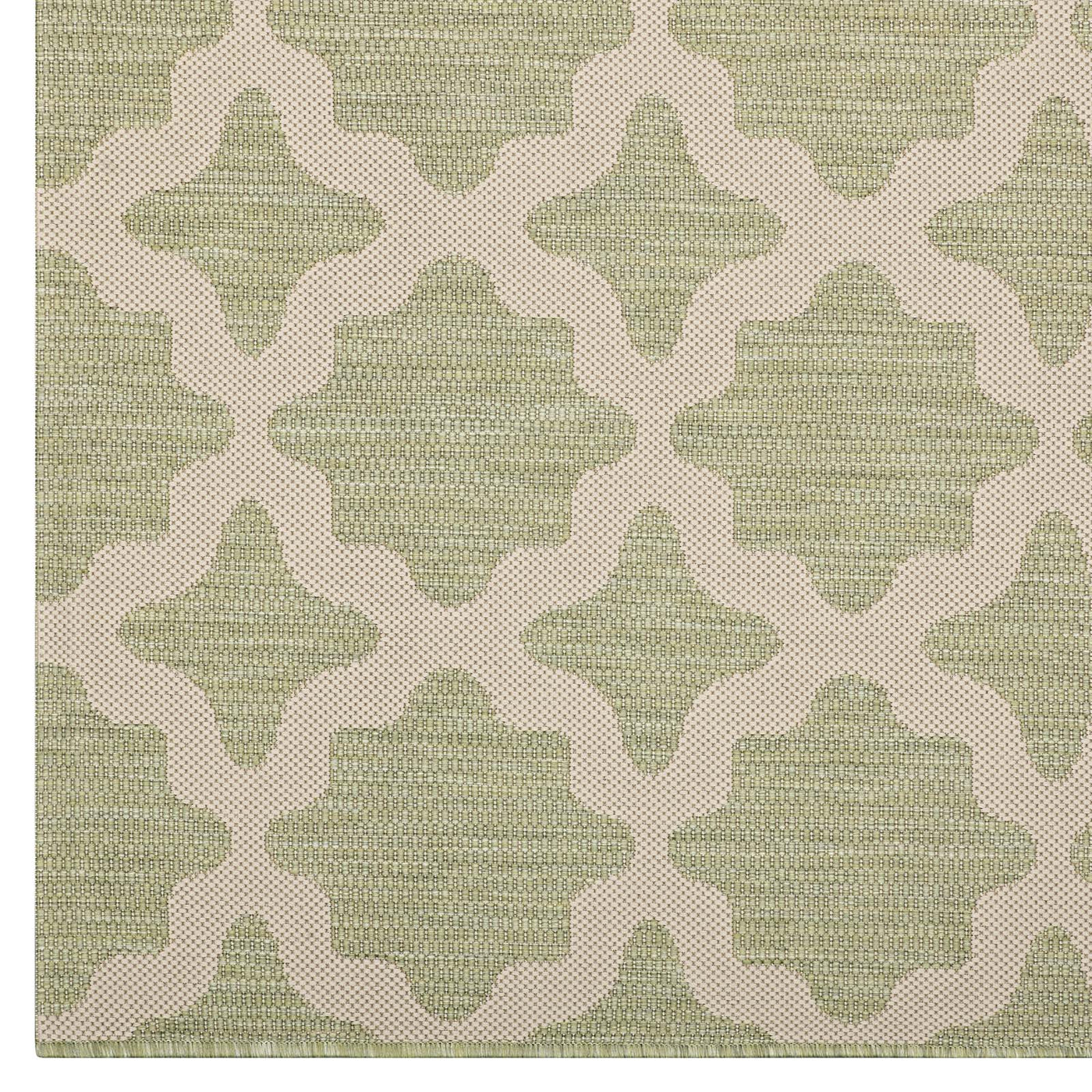 Beige and Light Green / 5x8