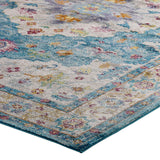 Light Blue Ivory Yellow Orange / 4x6