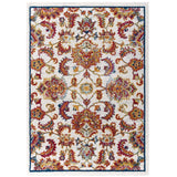 Ivory Blue Orange Yellow Red / 5x8