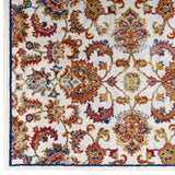 Ivory Blue Orange Yellow Red / 5x8