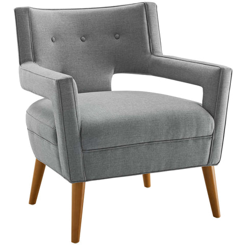 Sheer Upholstered Fabric Armchair — Lexmod