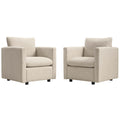 Activate Upholstered Fabric Armchair Set of 2 by Modway