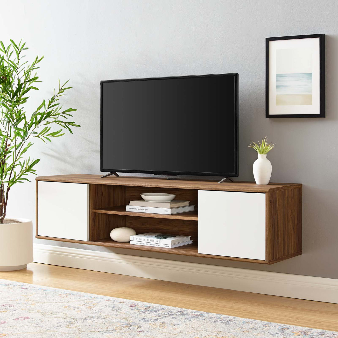 Wooden TV Stand with Drawers : Kenty Funitures